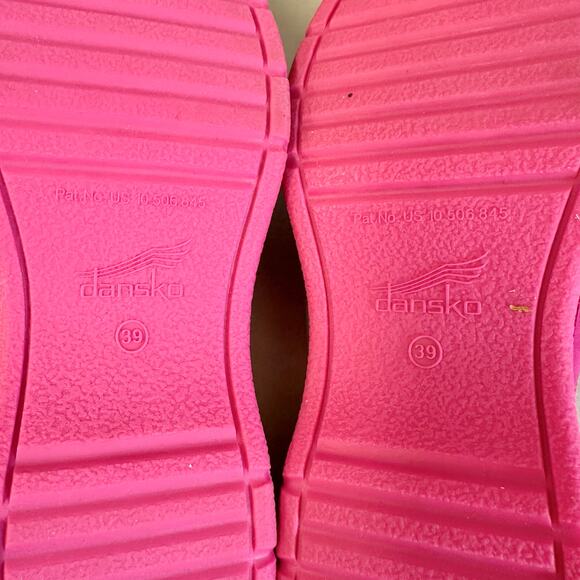 Dansko Ravyn peep-toe sandal in fuchsia milled nubuck Euro Size 38 US 8.5/9 - Picture 15 of 16